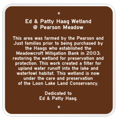 12 23 Ed & Patty Haag History Sign