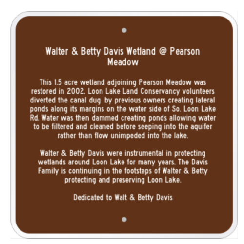 12 23 Walt & Betty Davis History Sign